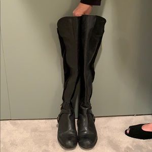 Black over the knee boots